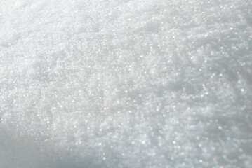 Obraz premium Blurred Winter snow texture background. Mockup, copy space.