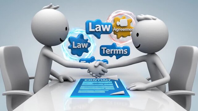 Contract Signing Agreement - Legal Terms, Law, and Business Partnership.