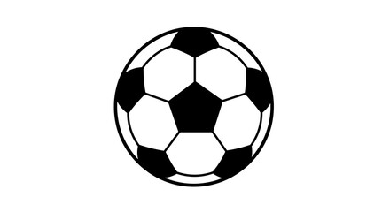 Fototapeta premium Soccer Ball Icon – Classic Football Vector Sports Symbol