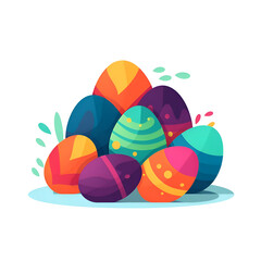 Colorful Easter Eggs Design. A Spring Celebration