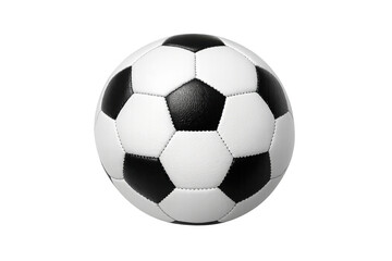 Fototapeta premium Soccer ball, classic black and white football, isolated for sport, game, team, competition, and fitness concepts