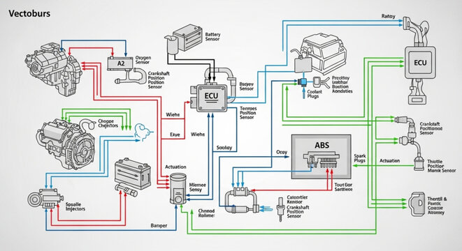 Automotive Electrical System Wiring Diagram Schematic.