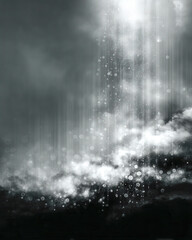 Vertical grayscale bokeh gradient from pale gray to graphite, refined abstract backdrop