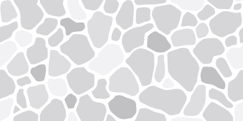 Vector illustration of seamless pattern with white stones creating natural texture background for design and decoration concepts