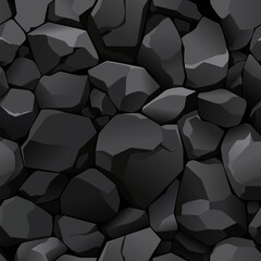 Seamless pattern with realistic stones. Natural textured background. Detailed stone surface illustration for modern design, decoration, wallpaper, fabric, textile and interior or exterior concepts.