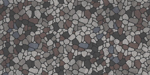 Vector illustration of seamless stone pattern creating natural textured background for modern design, decoration and surface concepts
