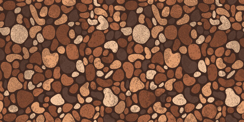 Vector illustration of seamless stone pattern creating natural textured background for modern design, decoration and surface concepts