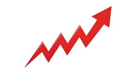 Rising Trend Line Graphic Symbolizing Economic Growth and Financial Success