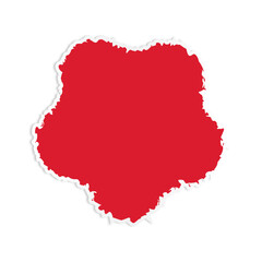 Red Paint Splash Abstract Shape 