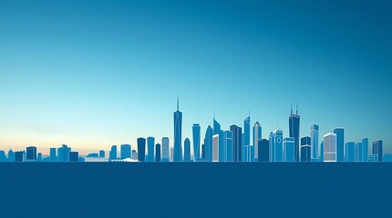 Obraz premium stylized minimalist illustration of new york city skyline cityscape