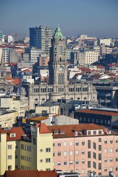 Aerial view of the old town of Porto, Portugal