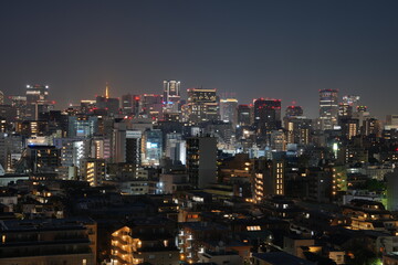 東京タワーと六本木ヒルズが映える夜の東京 ― ネオンと高層ビルが作る都会の光景