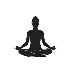 A serene woman meditating in a peaceful yoga pose