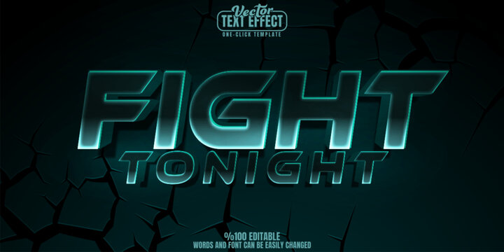 Boxing editable text effect, customizable fight and sport 3d font style