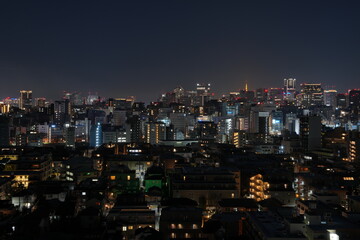 東京タワーと六本木ヒルズが輝く東京の夜景 ― 高層ビル群とネオンが描く大都会の光