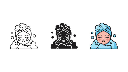 Whimsical Vector Illustration of a Girl in a Thought Bubble