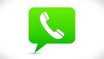 Green phone icon in speech bubble
