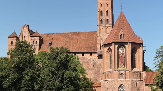 Castle of the Teutonic Order in Malbork, Poland. The biggest brick castle in the world.