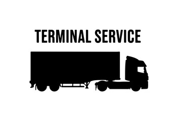 Terminal Service Truck Silhouette
