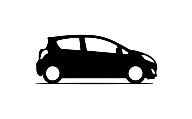Black Vector Silhouette of a Car