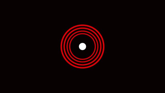 . glowing play icon button animation on a black background,with 4k video animation.