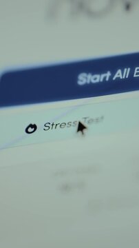User initiating a stress test on a computer