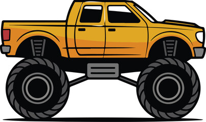 Monster Trucks Collection  Heavy Cars with Large Tires and Tinted Windows © Bonnakhatun