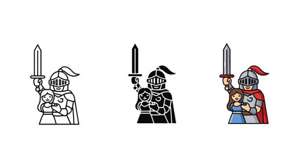 Knight Vector Illustrations: Medieval Warrior Art
