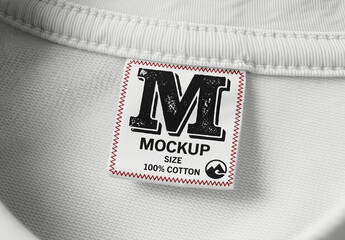 Clothing Label On T Shirt Mockup