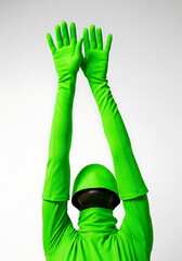 Abstract Color-Driven Fashion Editorial Portraits in Studio