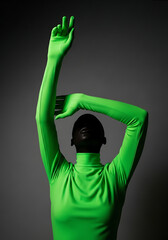 Abstract Color-Driven Fashion Editorial Portraits in Studio