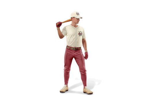 Baseball Player Uniform Mockup Front View