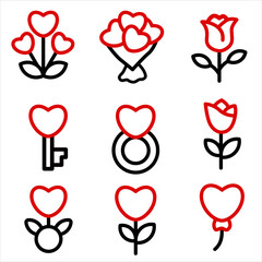 Designs for Valentine's Day, wedding cards, and romantic projects with a delicate line.