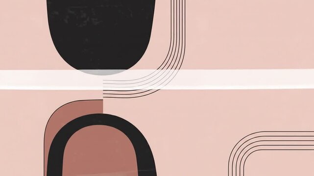 Abstract shapes and lines with a textured background