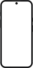 Obraz premium Sleek black cell phone with a completely blank screen for showcasing applications or digital content