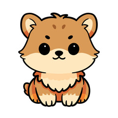 Obraz premium Sweet Spotted cute kawaii cat