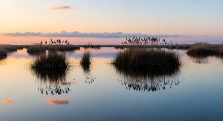sunrise over the lake