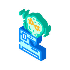 Textile manufacturing machine creating chemical structures and fabric, symbolizing innovation in production, chemical engineering, and smart industry advancement