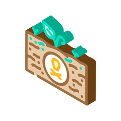 Contaminated soil harboring a danger symbol with green plants growing, conceptualizing environmental hazard and the impact of earth pollution on natural growth