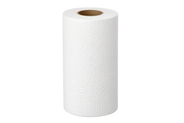 Fototapeta premium White paper towel roll for kitchen cleaning and wiping, absorbent household product with transparent background