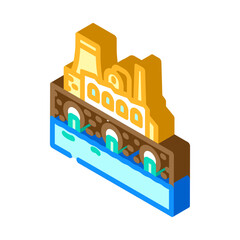 Traditional water wheel mechanism creating energy from river flow, a historical landmark and heritage architecture providing water for irrigation and local communities