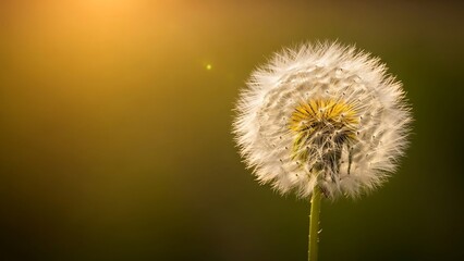 Fototapeta premium Dandelion flower in natural environment.