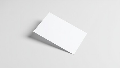 Blank Business Card Mockup on Gray Background