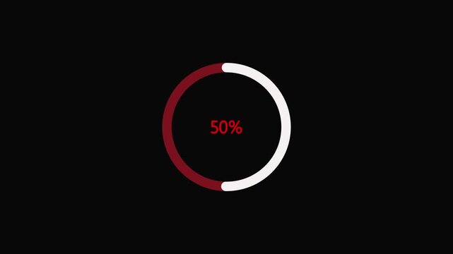 Red Circular Loading Progress Indicator Animation