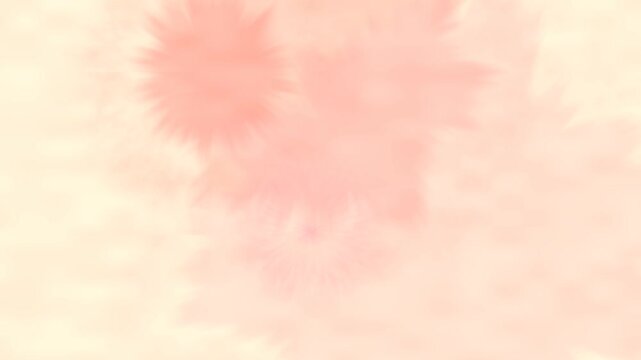 Abstract watercolor background with soft pink and peach paint splashes on warm cream textured paper.