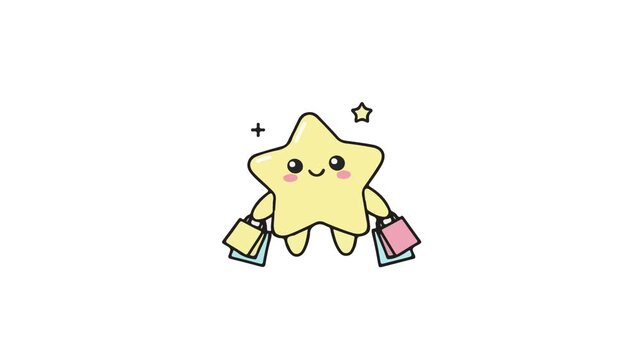 Video Cute Star Sale Icon Animation