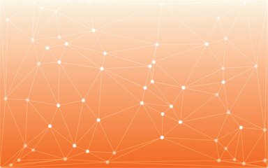 Abstract Network Connections on Orange Gradient