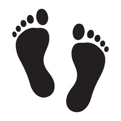 Set different human footprints. Baby footprint - stock vector. Footprint. Different human footprints.