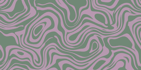 Fototapeta premium Aerial view of swirling patterns in abstract green and purple landscape illustration