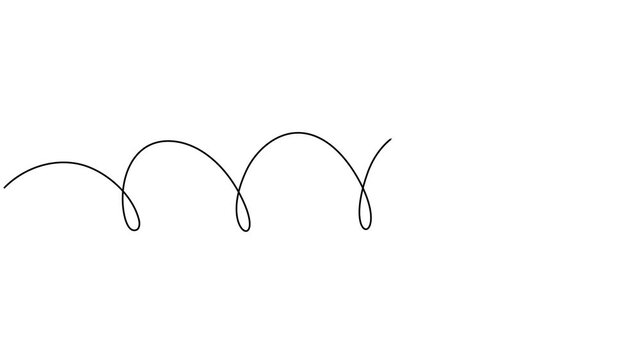 squiggle line continuous one line drawing animation, Squiggle line animation continuous one line drawing, Squiggle line animation continuous one line drawing, Abstract hand drawn dividing thin wave